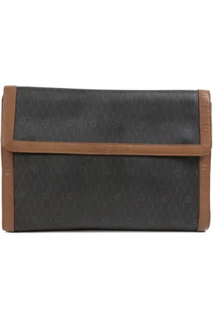 Dior 1970s große Logo Clutch aus Canvas