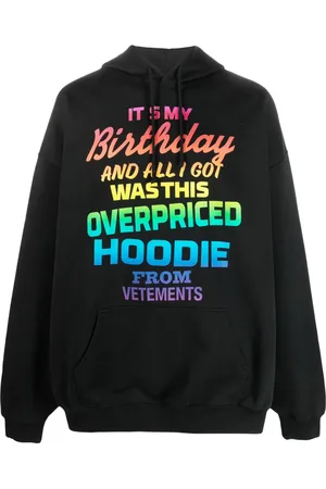 Vetements Hoodie mit buntem Schriftzug