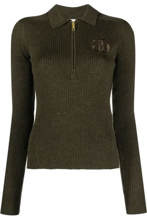 Bally Geripptes Stricktop mit Logo