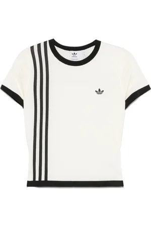 adidas Gestricktes T-Shirt mit Streifen