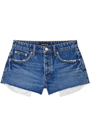 Purple Brand Strassverzierte Jeans-Shorts