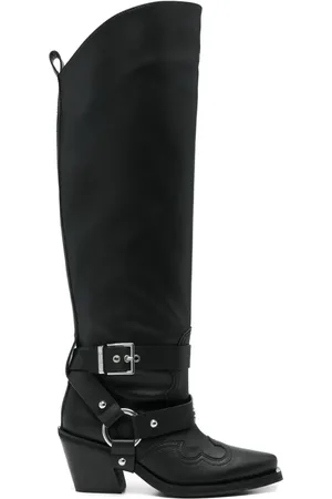 Ganni Stiefel mit Stickerei