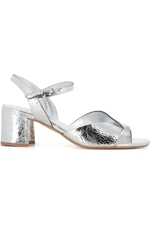 ROBERTO DEL CARLO Sandalen im Metallic-Look