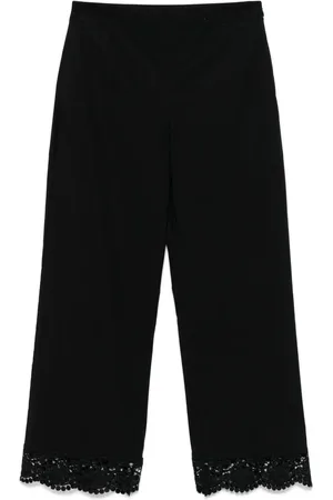 Twin-Set Hose mit Spitzenbesatz