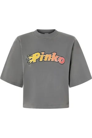 Pinko T-Shirt mit Flammen-Logo