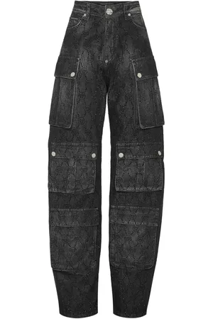 Philipp Plein Cargo Monogram Strass-Jeans