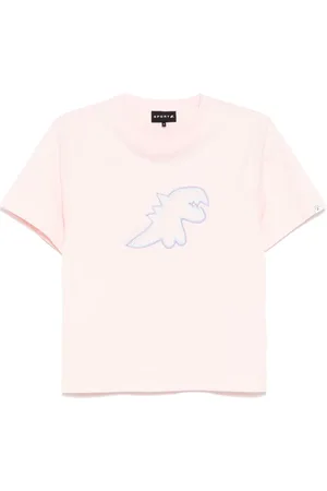 AGNÈS B. T-Shirt mit Dino-Stickerei
