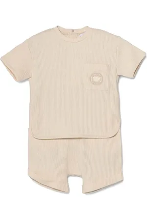 Emporio Armani Set aus gerippten Shorts und T-Shirt