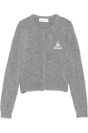 Marine Serre Cardigan mit Logo-Stickerei