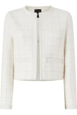 Pinko Cropped-Jacke mit Rundhalsausschnitt