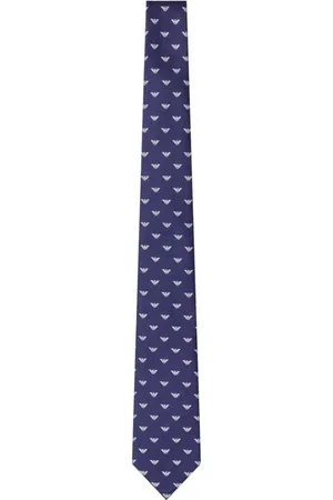 Emporio Armani Seidenkrawatte mit Monogramm