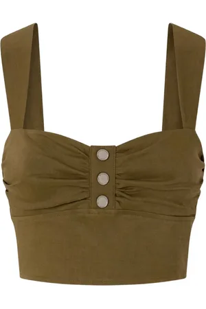 Pinko Cropped-Top mit Knopfleiste