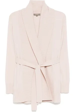 N.PEAL Cardigan mit gerippter Blende