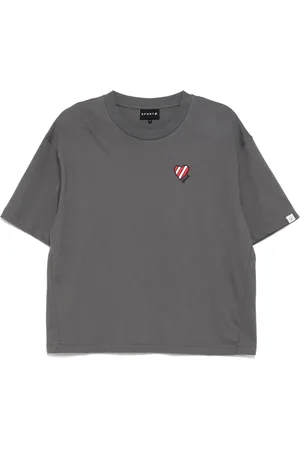 AGNÈS B. T-Shirt mit Herzstickerei