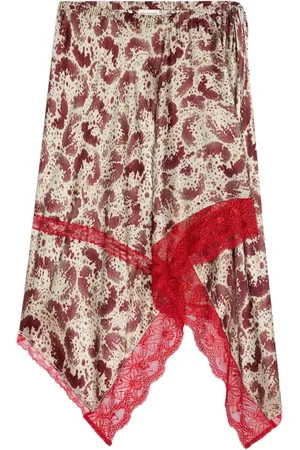 DRIES VAN NOTEN Asymmetrischer Midirock aus Seide