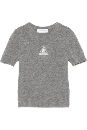 Marine Serre T-Shirt mit Logo-Stickerei