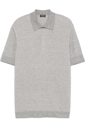 Ermenegildo Zegna Poloshirt aus meliertem Strick