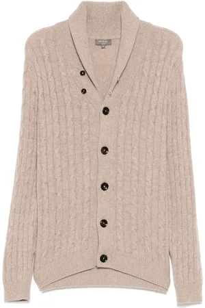 N.PEAL Garrick Shawl Cable Cardigan