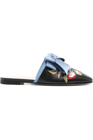 VALENTINO GARAVANI Mules mit Blumen-Stickerei