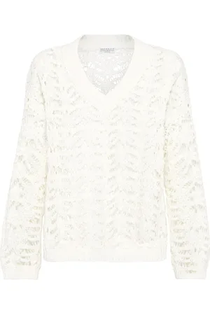 Brunello Cucinelli Pullover mit Blatt-Strickmuster