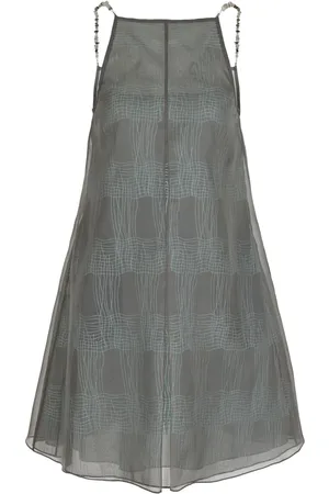 Emporio Armani Gestreiftes Minikleid mit Sheer-Overlay