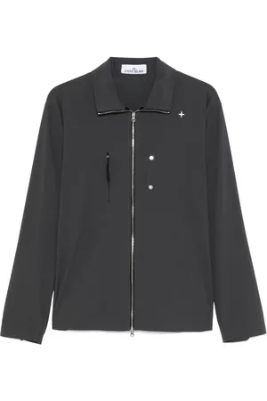 Stone Island Hemdjacke mit Logo-Stickerei