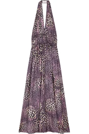 DRIES VAN NOTEN Jacquard-Maxikleid mit Neckholder