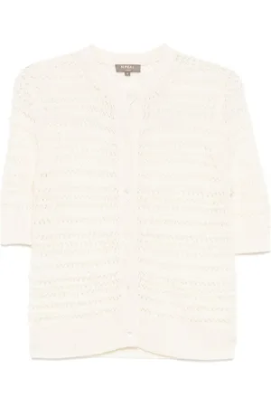N.PEAL Cardigan mit Ziernähten
