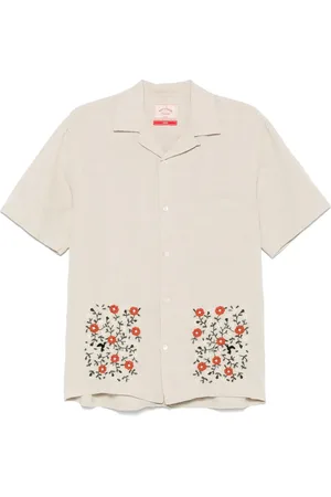 Portuguese Flannel Hemd mit Blumenstickerei