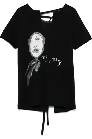 YOHJI YAMAMOTO T-Shirt mit Illustration-Print