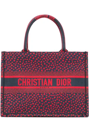 Dior 2021 mittelgroße Canvas Pop Hearts I Love Paris Book Tote Bag