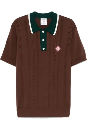 Casablanca Poloshirt mit Zopfmuster