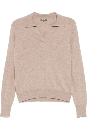 N.PEAL Langärmeliges Poloshirt