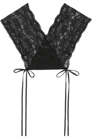DRIES VAN NOTEN Cropped-Oberteil aus Spitze