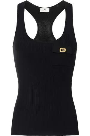 Elisabetta Franchi Geripptes Tanktop mit Racerback
