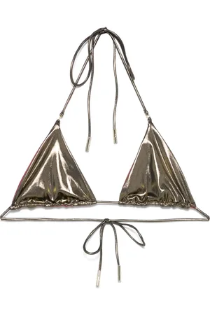 Patrizia Pepe Bikinioberteil im Metallic-Look