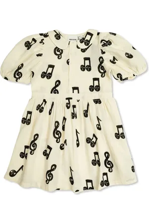 Mini Rodini Kleid mit Musiknoten-Print