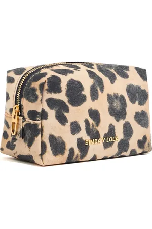 Bimba y Lola Kleine Kosmetiktasche mit Leoparden-Print