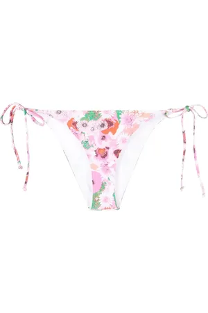 Ganni Bikinihöschen mit Blumen-Print