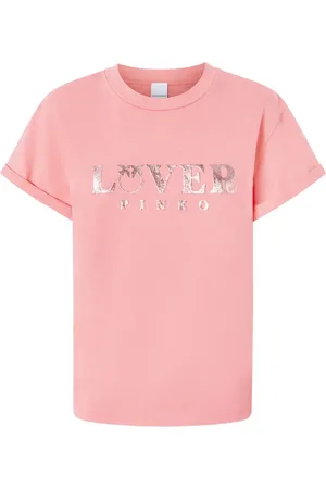 Pinko T-Shirt mit Logo-Prägung