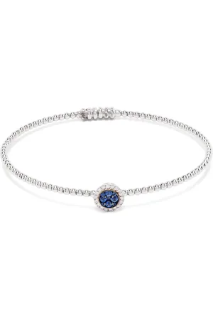 ROSEKEY 18kt Weißgoldarmbänder mit Diamanten und Saphir