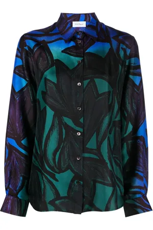 Salvatore Ferragamo Seidenhemd mit grafischem Print