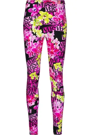 VERSACE Leggings mit Blumen-Print