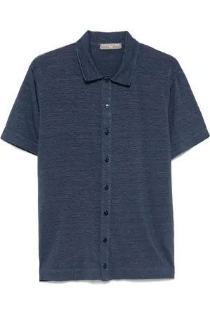 Daniele Fiesoli Poloshirt mit Slub-Textur