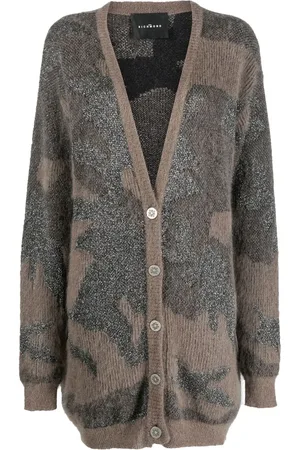 John Richmond Cardigan mit Kontrasteinsätzen