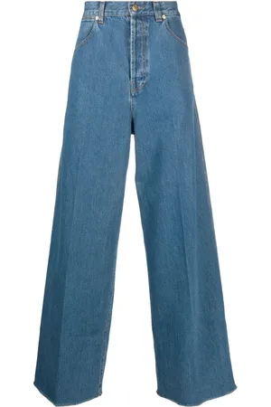 Gucci Wide-Leg-Jeans mit Bügelfalten