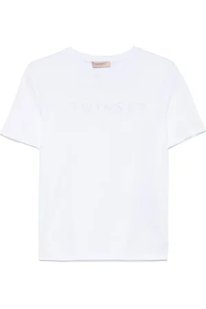 Twin-Set T-Shirt mit Logo-Stickerei