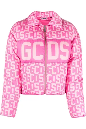 GCDS Gefütterte Jacke mit Logo-Print