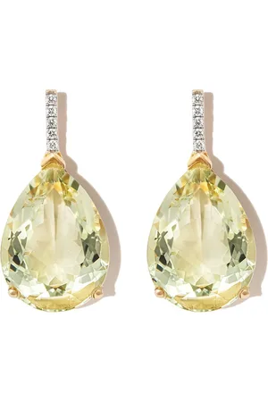 Mateo 14kt Gelbgold-Hängeohrringe mit Diamanten