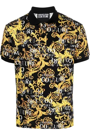 VERSACE Poloshirt mit barockem Print